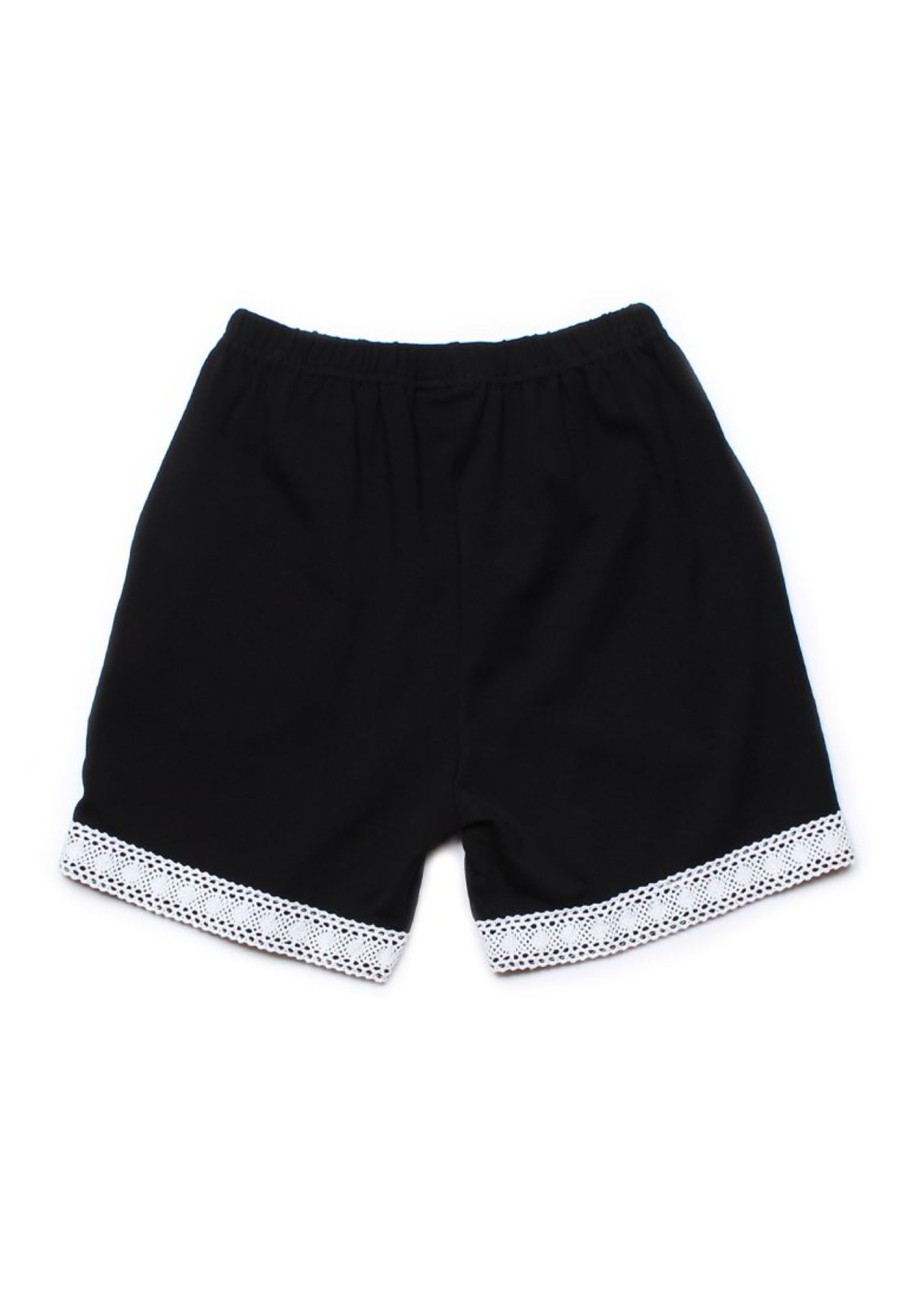 Girls moleyapparels | Lace Line Casual Shorts Black (Girl'S Shorts)