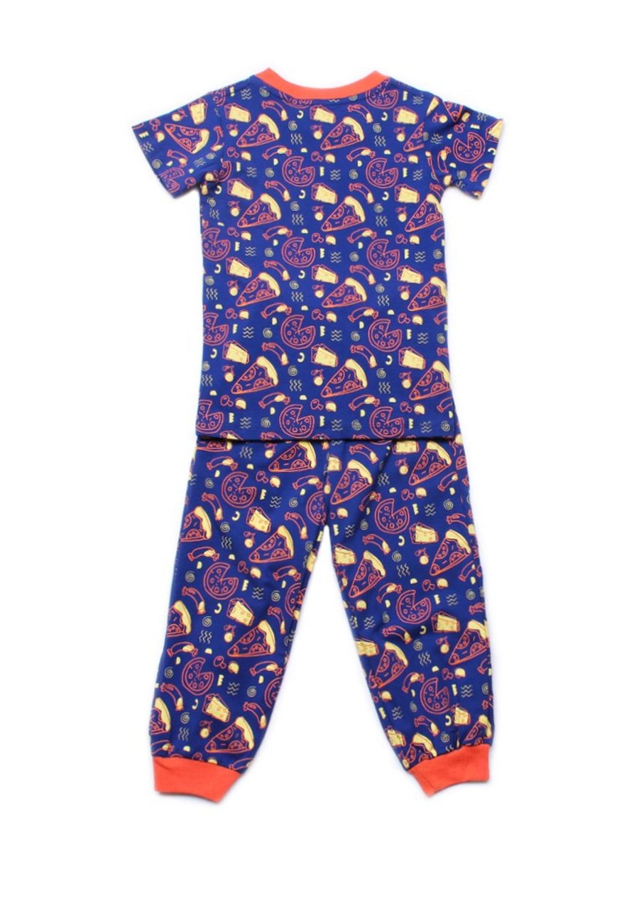 Kids Pyjamas moleyapparels | Pizza Print Pyjamas Set Navy (Kids' Pyjamas)