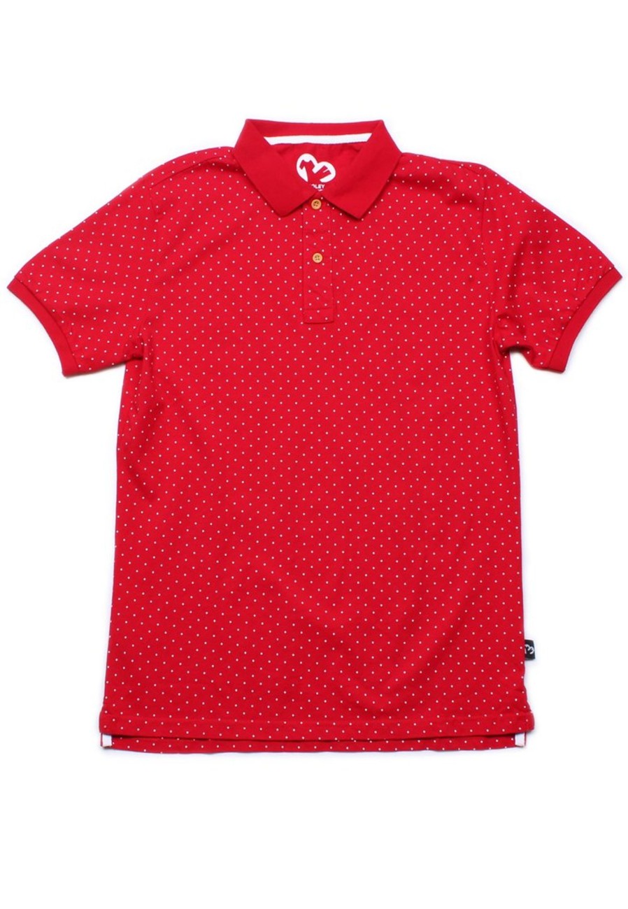 Matching Sets moleyapparels | Polka Dot Polo T-Shirt Red (Men'S Polo)