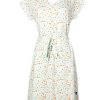 Matching Sets moleyapparels | Terrazzo Bunny Print Flare Dress Green (Ladies' Dress)