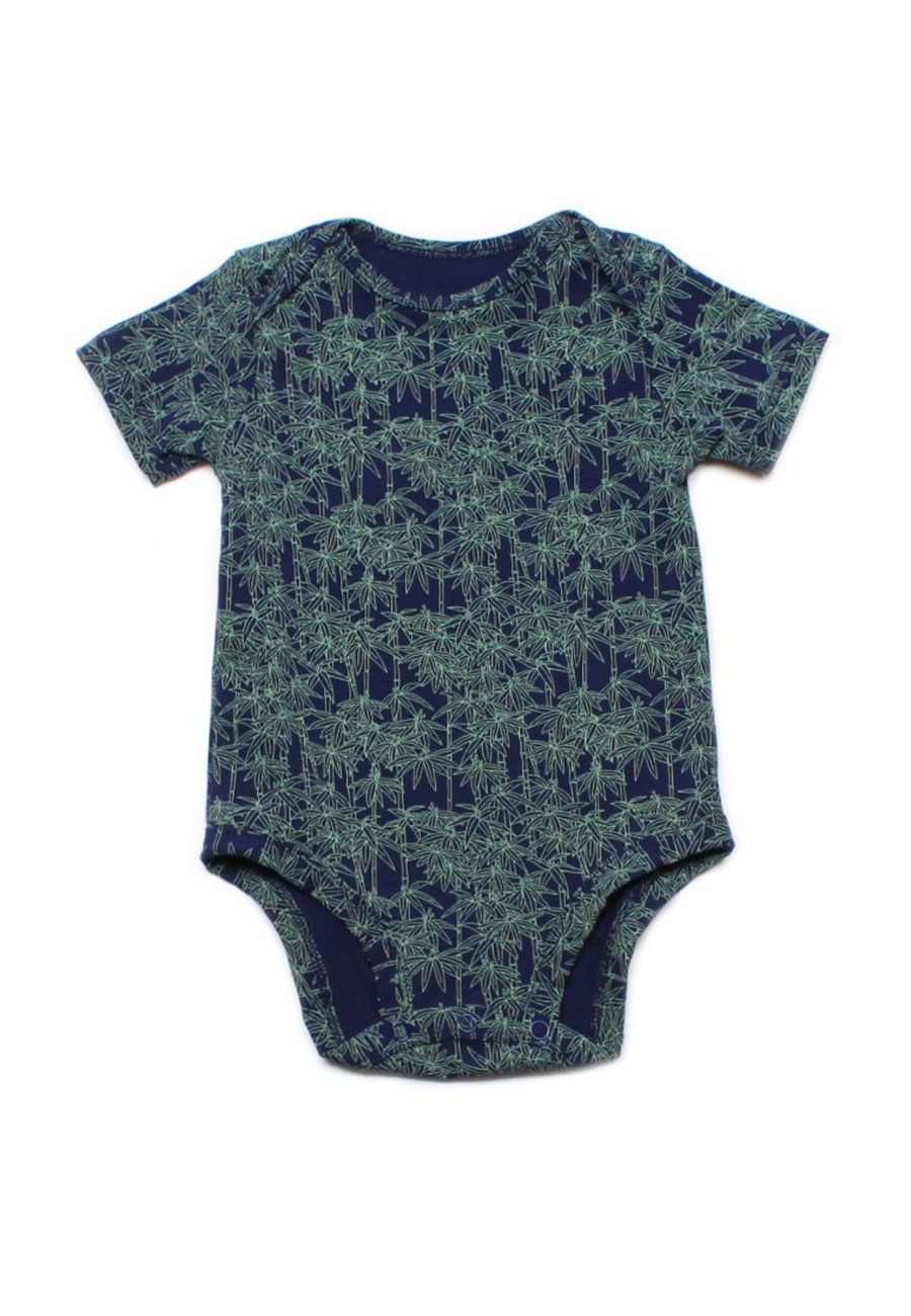 Matching Sets moleyapparels | Bamboo Print Romper Navy (Baby Romper)