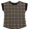 Ladies moleyapparels | Tribal Pattern Print Blouse Black (Ladies' Top)