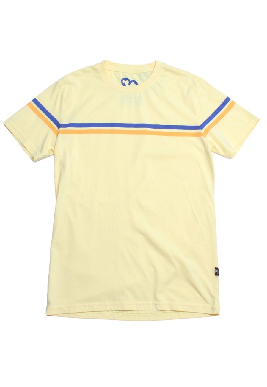 Matching Sets moleyapparels | Twin Colour Stripe T-Shirt Yellow (Men'S T-Shirt)