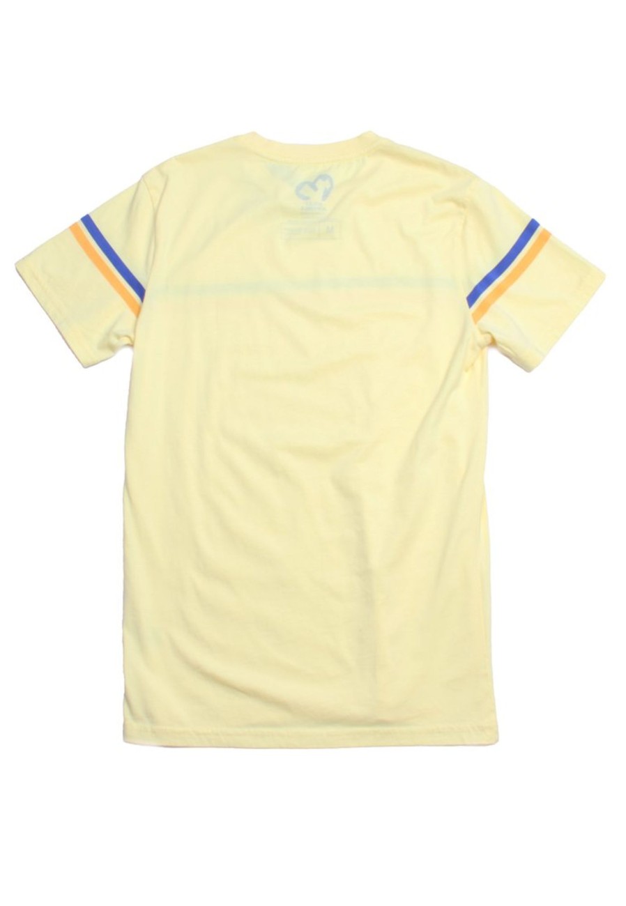 Matching Sets moleyapparels | Twin Colour Stripe T-Shirt Yellow (Men'S T-Shirt)