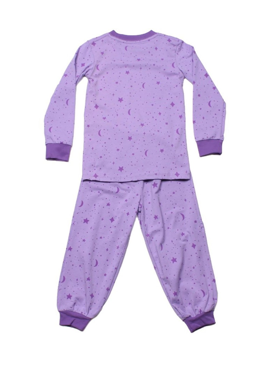 Matching Sets moleyapparels | Starry Night Print Pyjamas Set Purple (Kids' Pyjamas)