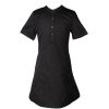 Matching Sets moleyapparels | Brushed Cotton Half-Button Down Dress Black (Girl'S Dress)